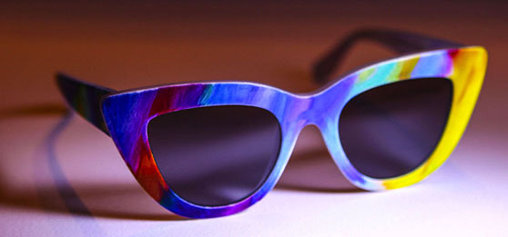 Product concept image of Quidory-pattern eyeglass frames, variation.